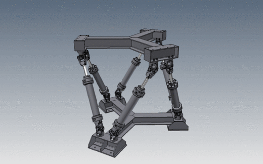 并联机器人octahedral-hexapod-mechanism-parallel-robot INV STP IGS STL缩略图